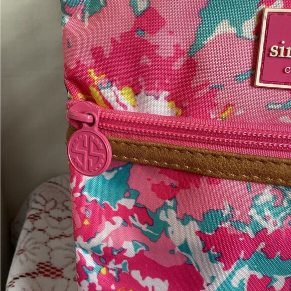 Simply Southern Crossbody Bag Purse Hot Pink White Blue Tie Dye Look - Picture 4 of 7